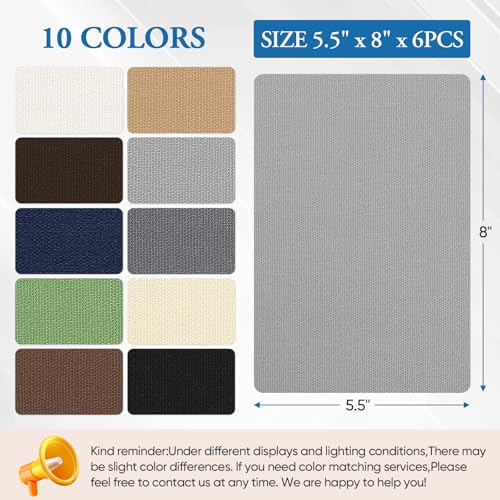 Canvas Patch 5.5 x 8 Inches 6Pcs Self (6 Count)
