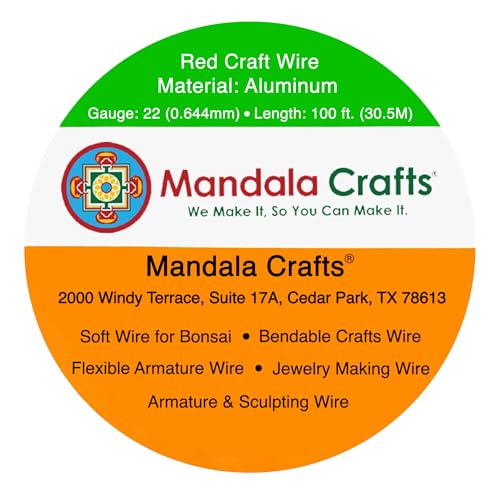 22 Gauge Red Anodized Aluminum Craft Wire