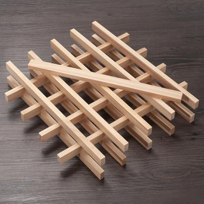 Wood Strips Slats Wooden Dowels for Crafts 3 (15 Count)