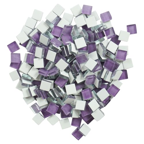 Square Glass Mosaic Tiles Bulk for Adults Crafts Supplies