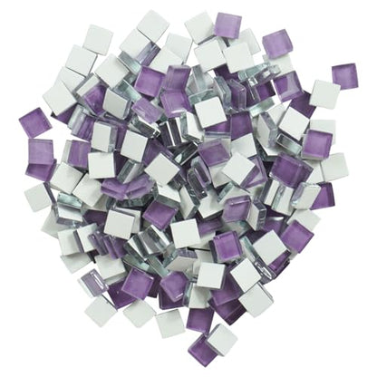 Square Glass Mosaic Tiles Bulk for Adults Crafts Supplies