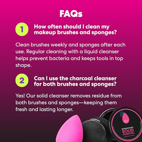 Original Pink + Blendercleanser Solid Charcoal Set (2 Count)