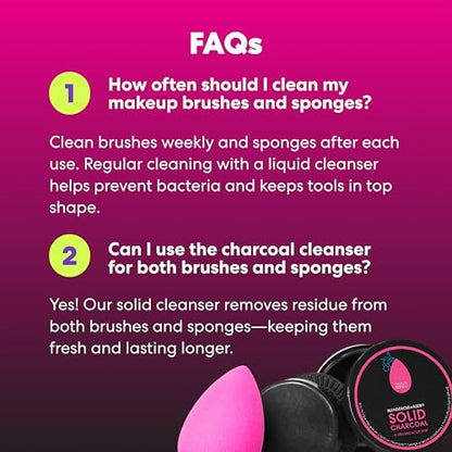 Original Pink + Blendercleanser Solid Charcoal Set (2 Count)