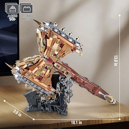 Thor Battle Hammer Building Blocks Set for Adults (1388 Count)