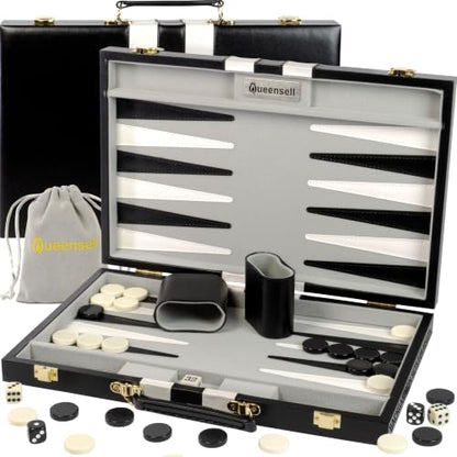 Large Black Backgammon Sets for Adults