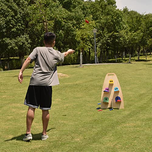 Vertical Cornhole Game with 8pcs Bags Wood Bean Bag Toss Games for Kids and Adults Outdoor & Indoor Use