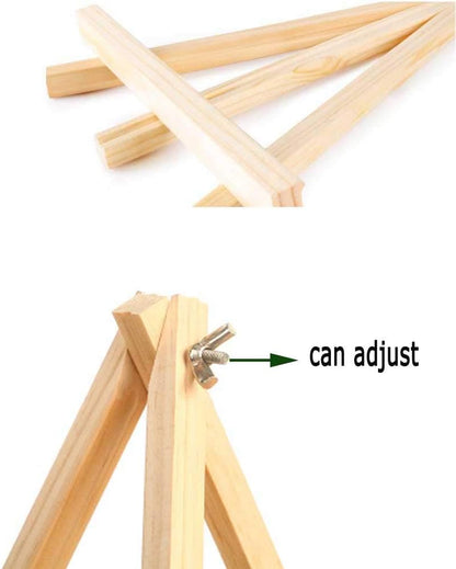 9.4 Inches Tall Wood Easels Set of Tabletop Display Easels, Art Craft Painting Easel Stand for Artist Adults Students (6pack)