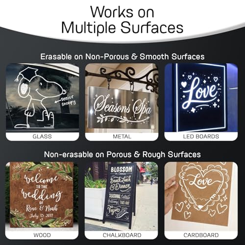 6 White Chalk Markers