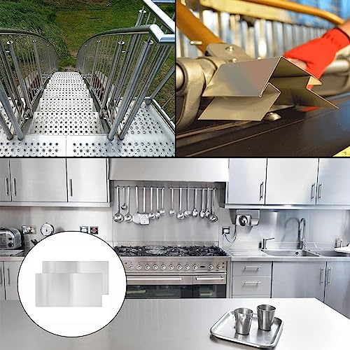 2Pcs 430 Stainless Steel Sheet Metal 6" x 12" x 1 (2 Count)