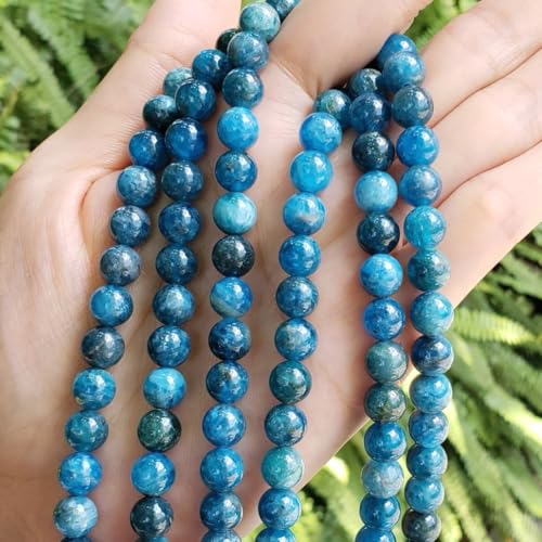 90pcs Adabele Natural Blue Apatite Gemstone 8mm Round Beads (88 Count)