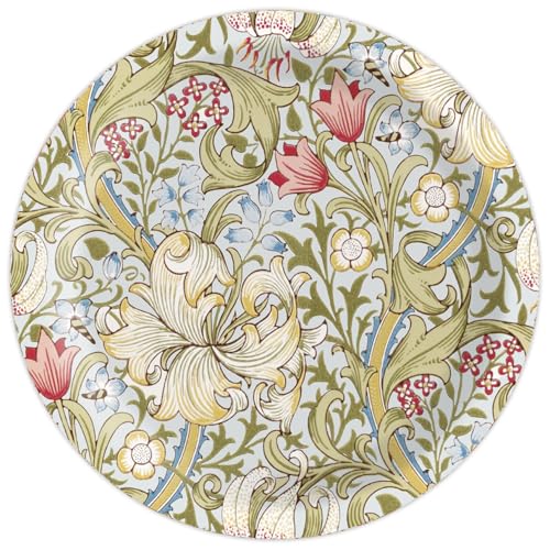 40Pcs William Morris Paper Plates Vintage Floral Decorations (40 Count)