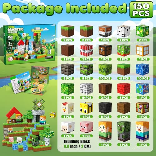 150PCS Magnetic Blocks (150 Count)