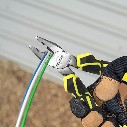 6 Inch Lineman Pliers with Wire Cutter Electrical High Leverage