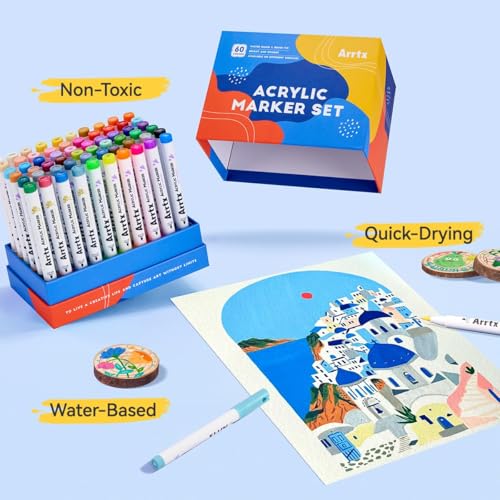 60 Colors Acrylic Paint Pens