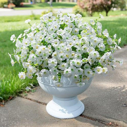 Artificial Flowers Fake Plants for Outdoors Decoration (12 Count)