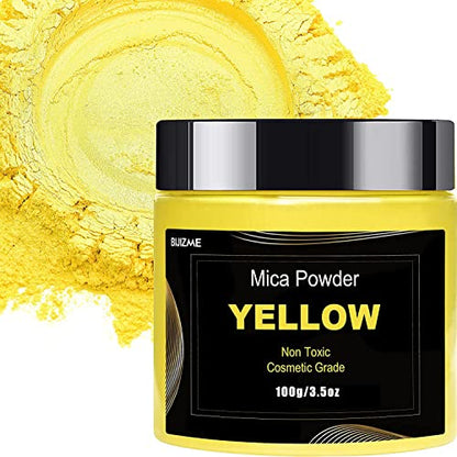 Yellow Mica Powder Pigment (3.5 Ounce)