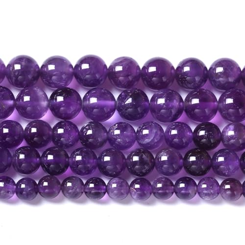 32pcs 12mm AAA Natural Amethyst Beads Crystal Energy Healing Power Stone Beadsfor Jewelry Making DIY Bracelet Necklace Accessories 15"