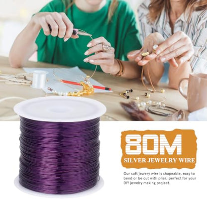 262FT 24 Gauge Jewelry Wire for Jewelry Making Copper Metal Wire for Crafts (262 Foot)