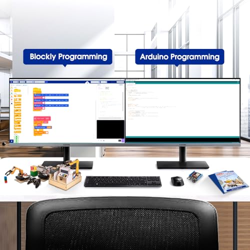 3-in-1 ESP32 IoT Control Smart Factory Starter Kit, Electronics Programming Kit Compatible with Arduino Scratch Online Tutorials, School DIY Education Solution Series STEAM Set for Teens 12+