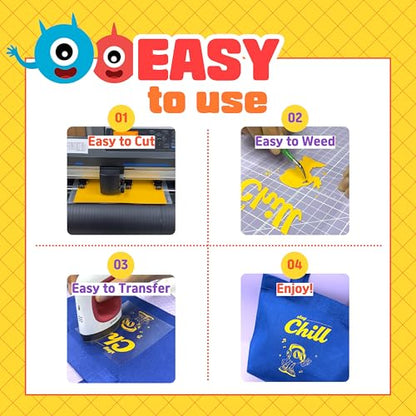 QuuCut Heat Transfer Vinyl Bundle (15 Count)