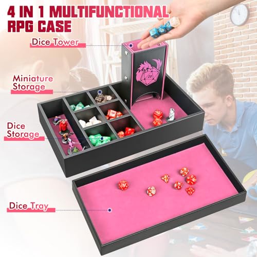 DND Dice Tray & Tower Storage Box