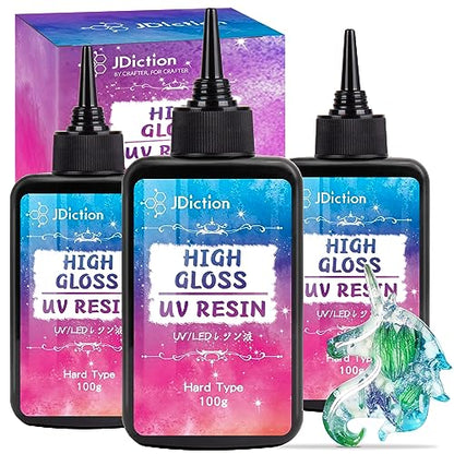 UV Resin 300g High Gloss Clear Hard Resin for Jewelry Making (10.5822 Ounce)