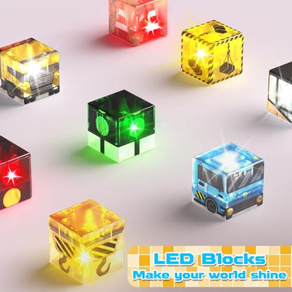 200PCS Light Up Magnetic Blocks