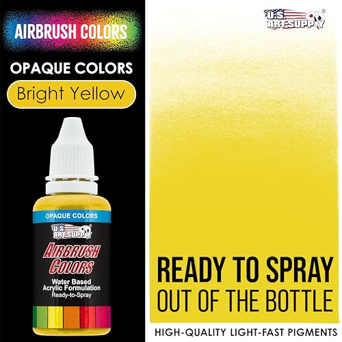 Opaque Bright Yellow Acrylic Airbrush Paint