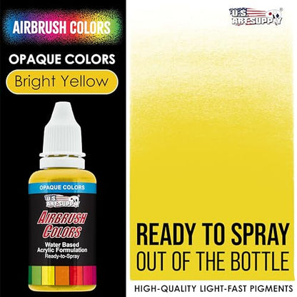 Opaque Bright Yellow Acrylic Airbrush Paint