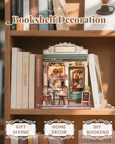 Book Nook Kit DIY Miniature House Coffee Shop Dollhouse Kit