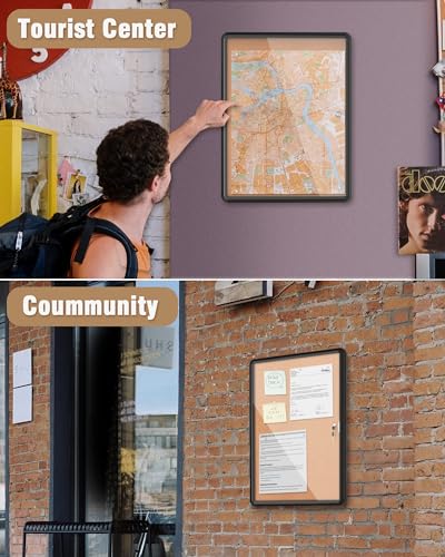 26"x20" Enclosed Bulletin Board