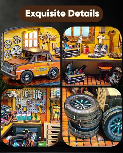 DIY Miniature House Kit Dollhouse Kit for Adults to Build Mini Garage