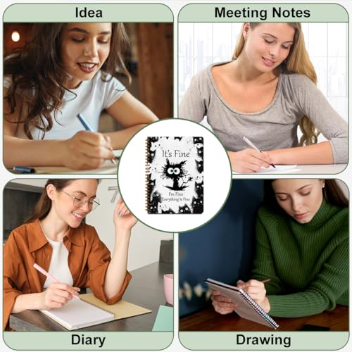 Funny Cat Journal Notebook for Women
