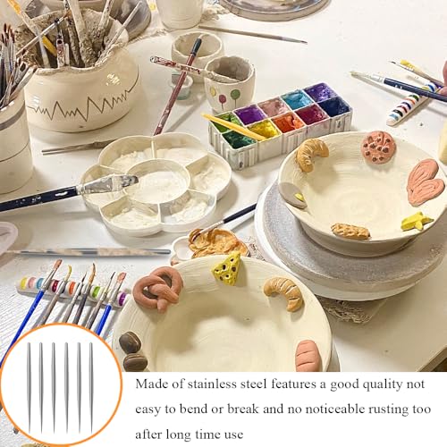6 PCS Clay Needle Tools Sculpting Ceramics Modeling Carving Tools for Model Clay Supplies (6 Count)