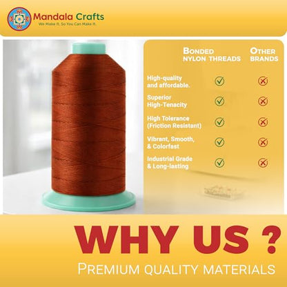 Size 138 420D T135 Gray Bonded Nylon Thread (3750 Foot)
