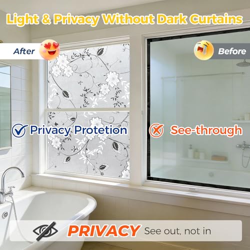Window Privacy Film Decorative for Front Door