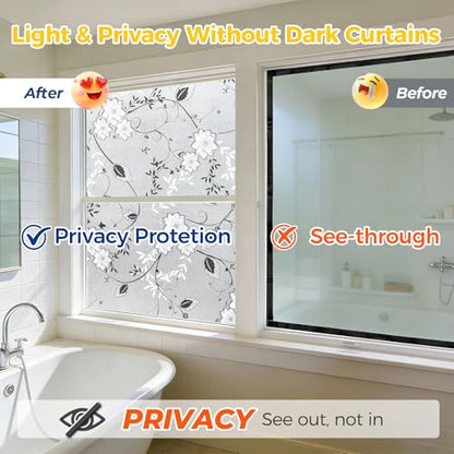 Window Privacy Film Decorative for Front Door