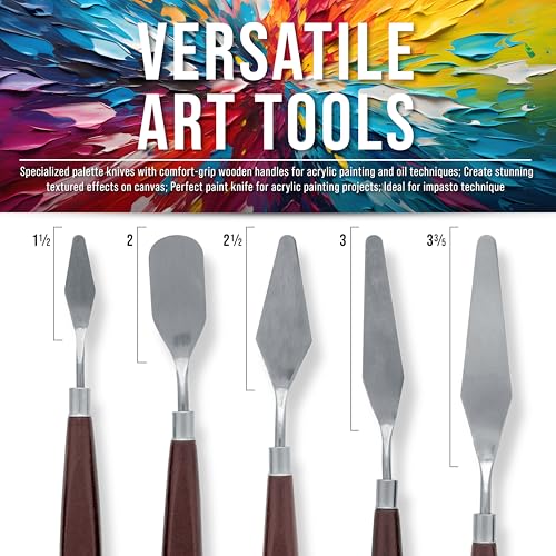5 Piece Stainless Steel Palette Knife Set (5 Count)