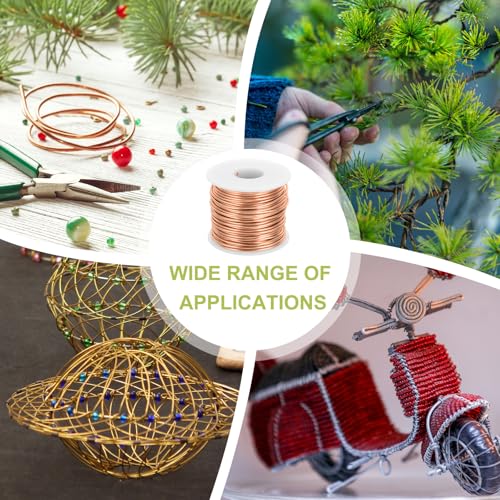 12 Gauge Anodized Aluminum Craft Wire Bendable Bonsai Training Wire 98 Feet 2mm for Sculpting Crafts Wreath Floral Beading Jewelry Making