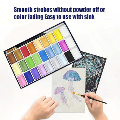 6ML Shimmer Watercolor Paint Set (24 Count)