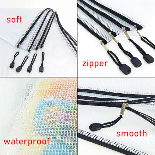10 Pcs Zipper File Bags