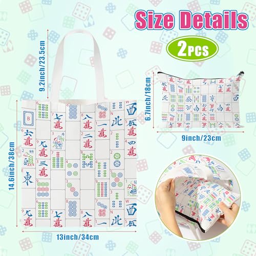 Aesthetic Mahjong Canvas Bag Set