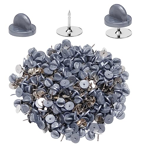400pcs PVC Rubber Butterfly Clutch Pins Tie Tacks Blank for Uniform Badges Backing Holder Clasp Lapel Enamel Pins (400 Count)