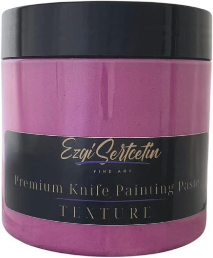 Premium Palette Knife Painting Paste|Texture Paste|Authentic Bright Colors|Ready to Use|Easy to Apply| 6oz (Sky Magenta)