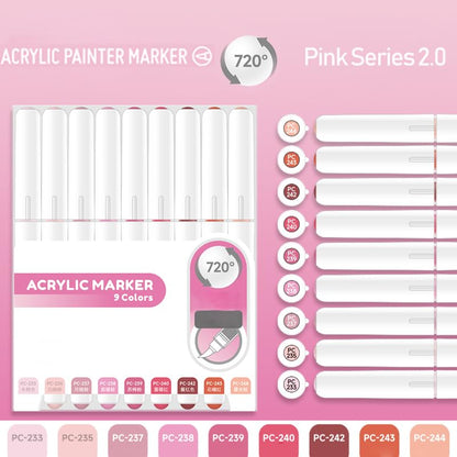 Water Based Acrylic Paint Markers (9 Count)