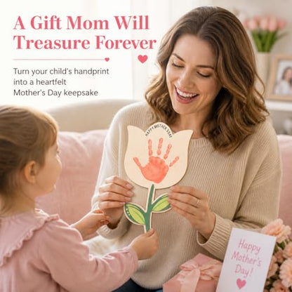 Tulip Handprint Plaque For Mother's Day