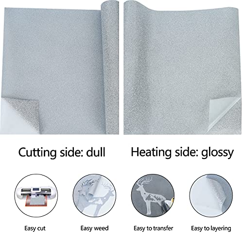 Glitter HTV Heat Transfer Vinyl Rolls (8 Foot)