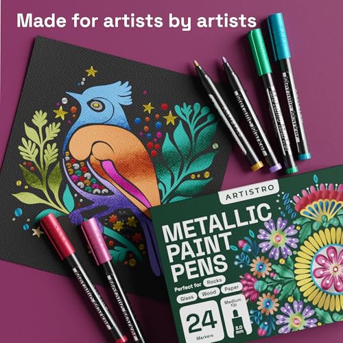 Metallic Acrylic Paint Markers (12 Count)