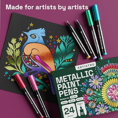 Metallic Acrylic Paint Markers (12 Count)