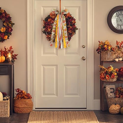 Large Fall Ribbon Bow for Wreath